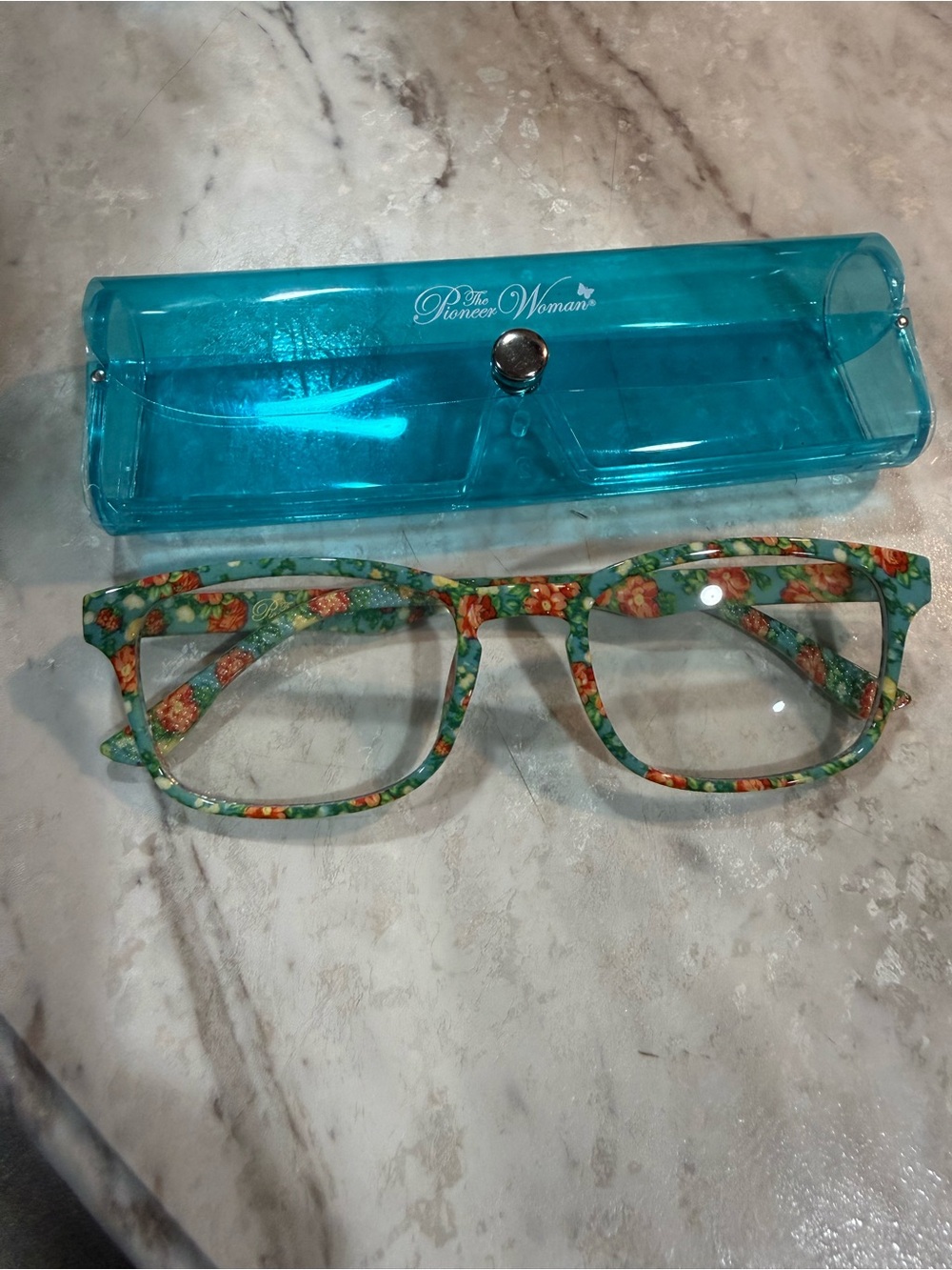The Pioneer Woman Floral Blue-Green Fashion Glasses with Case